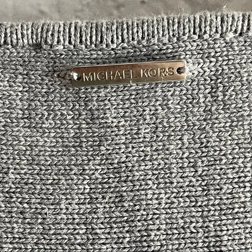 BY MICHAEL KORS GREY TUNIC SWEATER WITH ZIPPER ACCENT XL - Picture 5 of 8